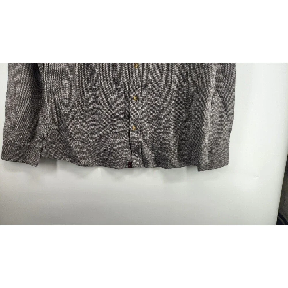 Alesbury Men's Grey Medium Mountain‎ Knit Flannel Long Sleeve Shirt NWT